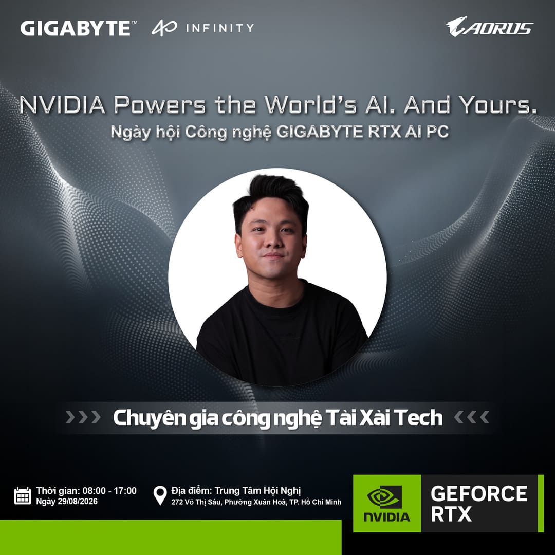 Khách mời TÀI XÀI TECH của GIGABYTE 40TH EVENT
