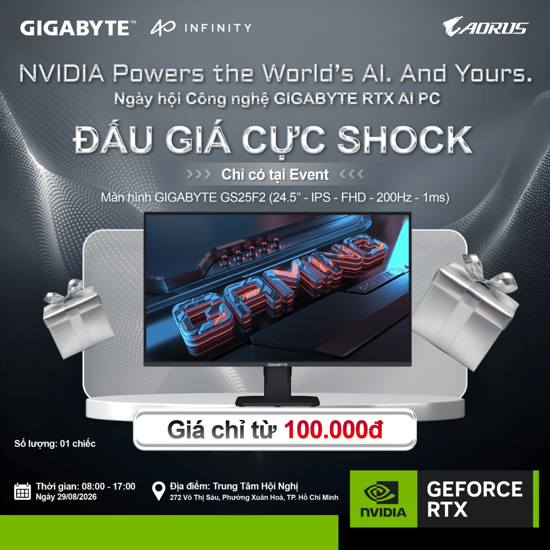 Chương trình đấu giá GIGABYTE 40TH EVENT 1