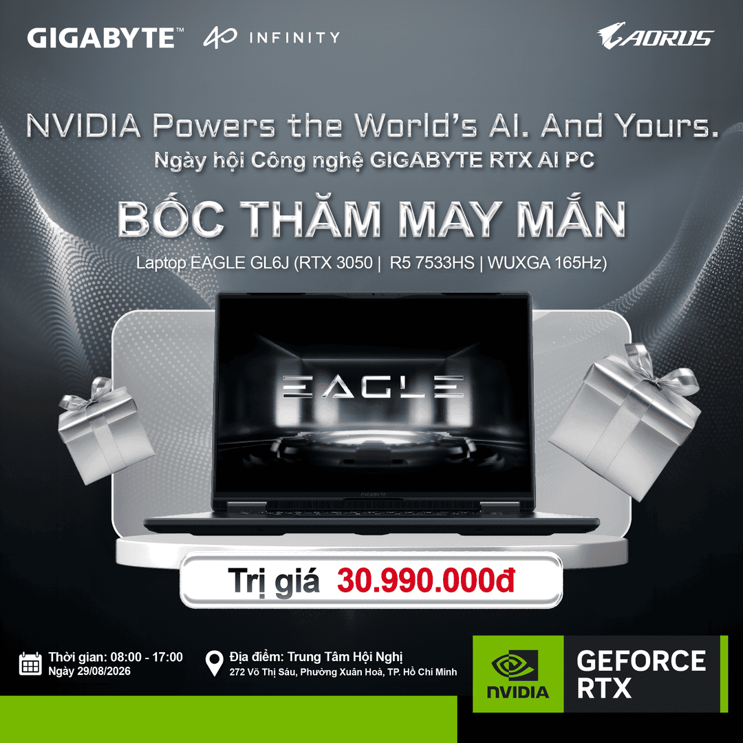 Thông tin quà tặng GIGABYTE 40TH EVENT 1