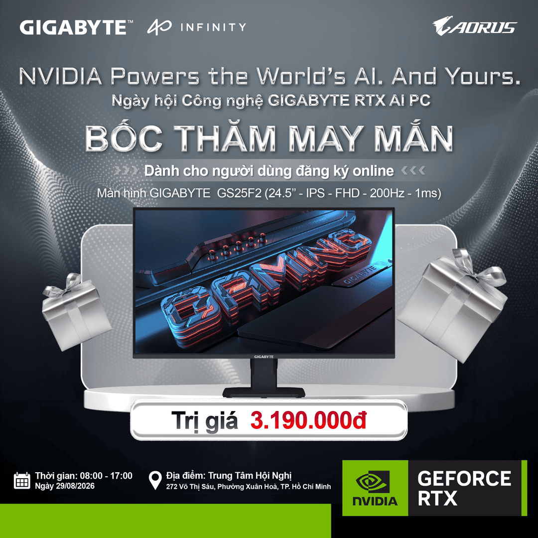 Thông tin quà tặng GIGABYTE 40TH EVENT 3