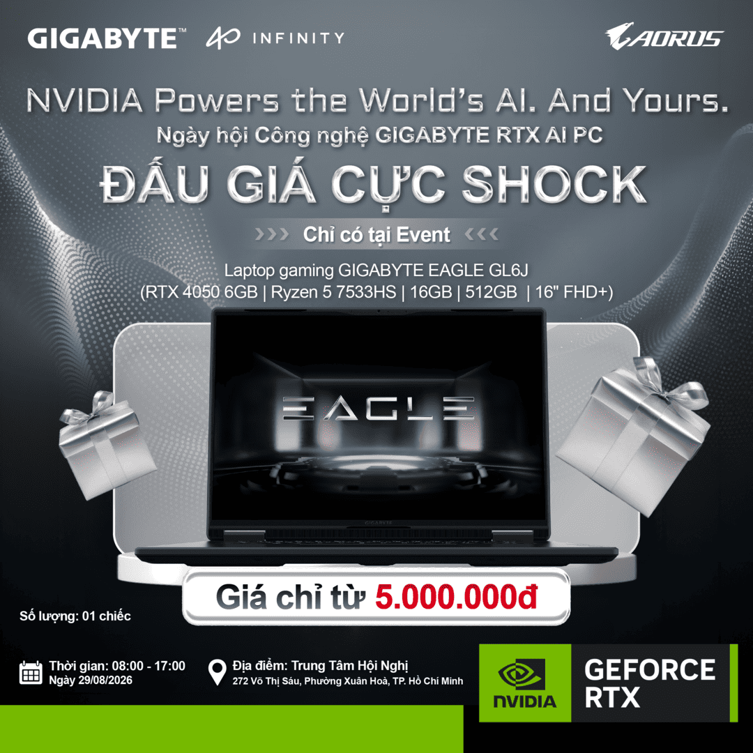 Chương trình khuyến mãi GIGABYTE 40TH EVENT 1
