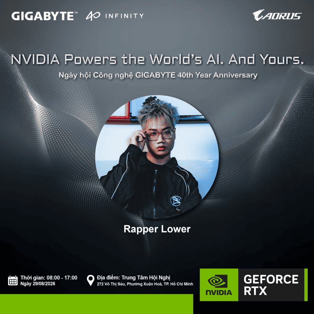 Khách mời rapper của GIGABYTE 40TH EVENT